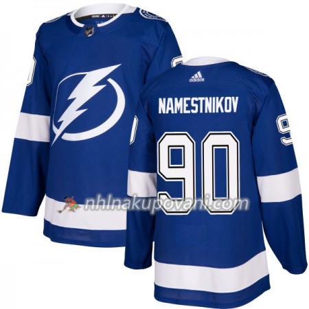 Tampa Bay Lightning Dresy Vladislav Namestnikov 90 Adidas 2017-2018 Modrá Authentic - Pánské Tampa Bay Lightning Dresy Vladislav Namestnikov 90 Adidas 2017-2018 Modrá Authentic - Pánské